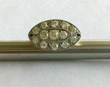 2.20 TCW Round Cut Diamond Evil Eye Cluster Ring in 925 Silver Three Stone Ring