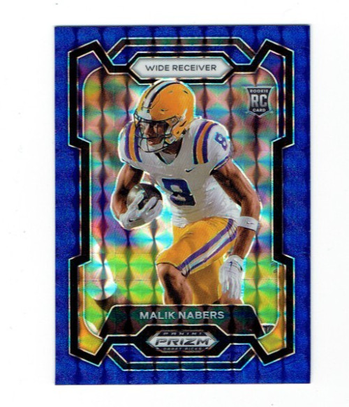 2024 Panini Prizm Draft Picks - Blue Finite Prizm #109 Malik Nabers (RC) /89
