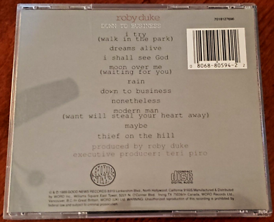 Roby Duke - Down To Business - 1989 CD - Very Rare CCM | eBay