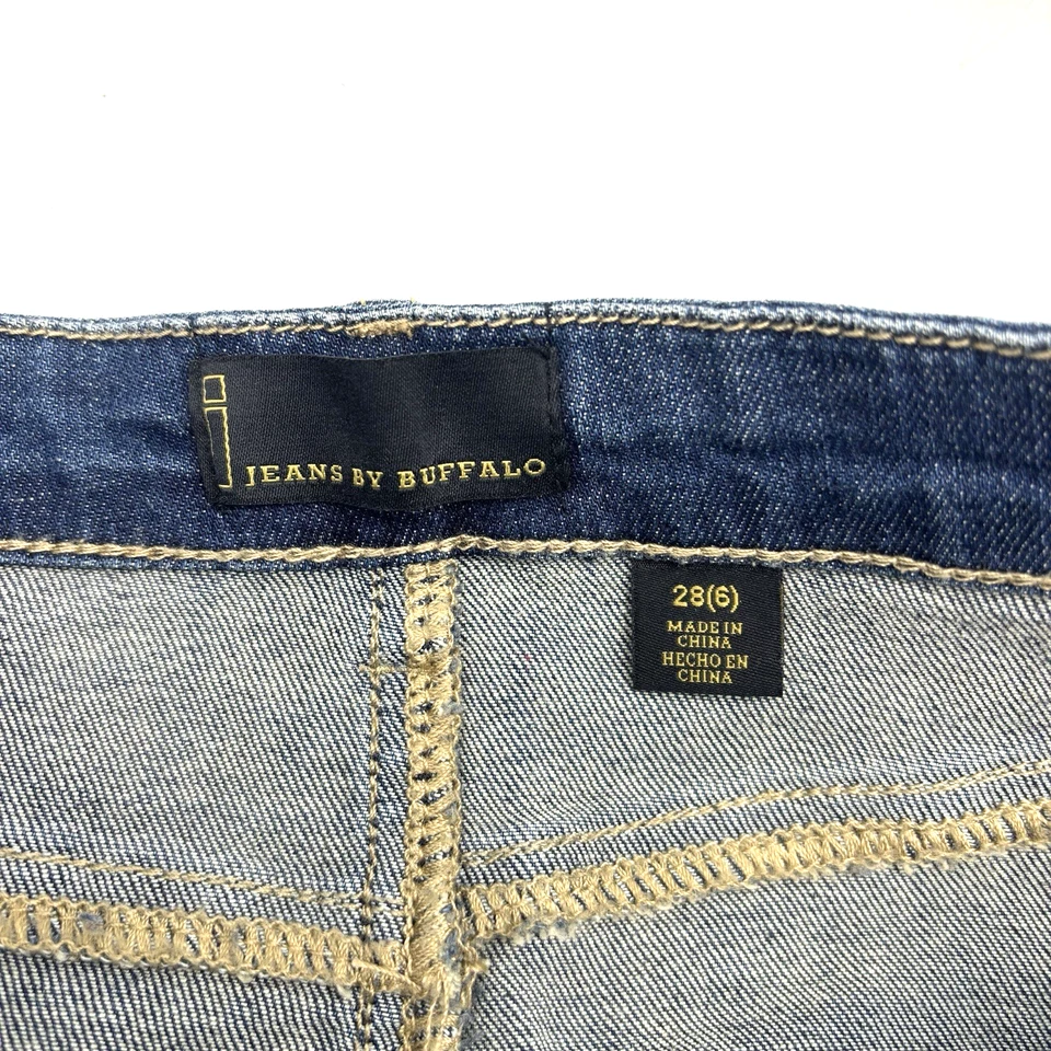 Falda lápiz vaquera vintage Y2K i Jeans de Buffalo dobladillo crudo con cordones laterales 6 31x21" Foto 2 de 4