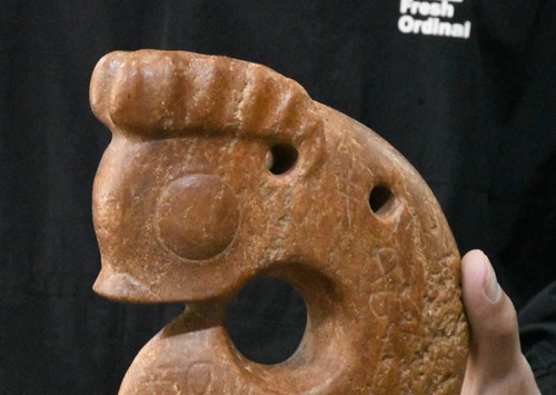 Estatua Gou gancho dragón sacrificio jade antiguo sacrificio cultura Hongshan de China de 7,4"" - Imagen 5 de 12