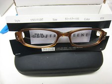 GEOFFREY BEENE EYEGLASS FRAMES Style ESCAPADE in BROWN 50-17-135 W/ Case