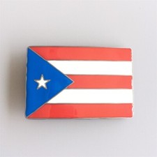 Puerto Rico Flag Metal Fashion Belt Buckle