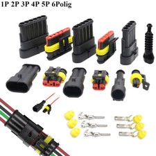 Car 1 2 3 4 5 6 Pin Superseal Waterproof Electrical Terminal Wire Connector Plug