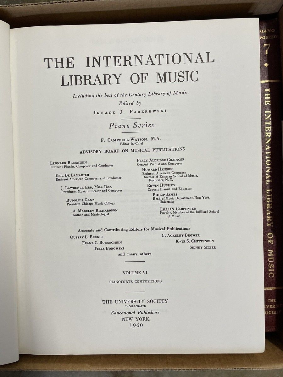 international library of piano music full set | eBay