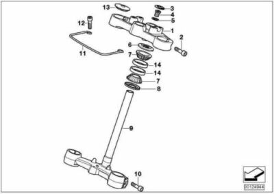 Original BMW 46517664216 Rolling To Ball Conical Fork For F800S 