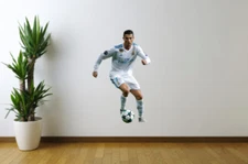 Cristiano Ronaldo Wall Decal Real Madrid Soccer Futbol Sticker Removable Cling  