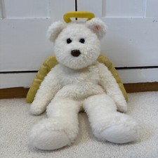 Vintage 2000 TY Halo 2 the Angel Bear Plush Toy Beanie Babies Buddies Large 14"