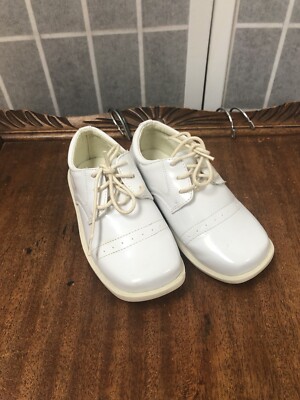 Boys, Shoes Formal,White,Size laces, flat tip, non-slip rubber