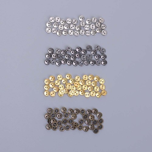 Handmade Metal 2-Holes Apparel Sewing Round Buttons Sewing Buttons Doll Button - Picture 8 of 16