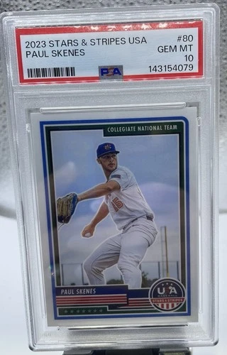 2023 PANINI STARS & STRIPES USA #80 PAUL SKENES PSA 10 GEM MINT