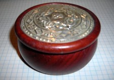 SCATOLA COFANETTO BOX PORTAGIOIE IN LEGNO CON LASTRA ARGENTO 925