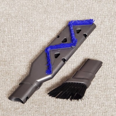 Dyson V8 V7 V10 Carbon Fiber Reach-under Flexi-Crevice tool Head 2 Pc Genuine