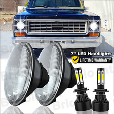 Par de faros LED redondos de 7 pulgadas con halo de haz alto de halo ojo de ángel para Chevy C10 C20 C30