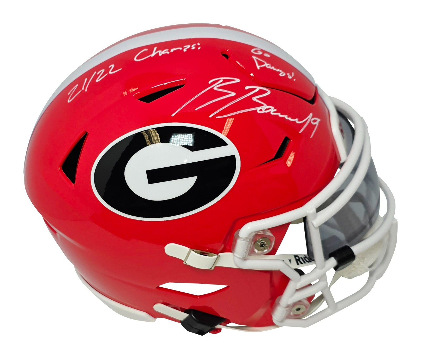 Brock Bowers Autographed Signed Georgia Bulldogs Georgia Mid-Size Helmet w/ Insc Beckett COA 