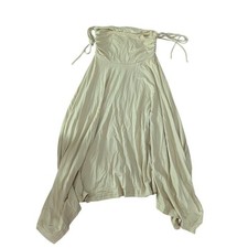 FP Beach Strapless Zella Covertible Dress Skirt Beige Drawstring Viscose XS NEW