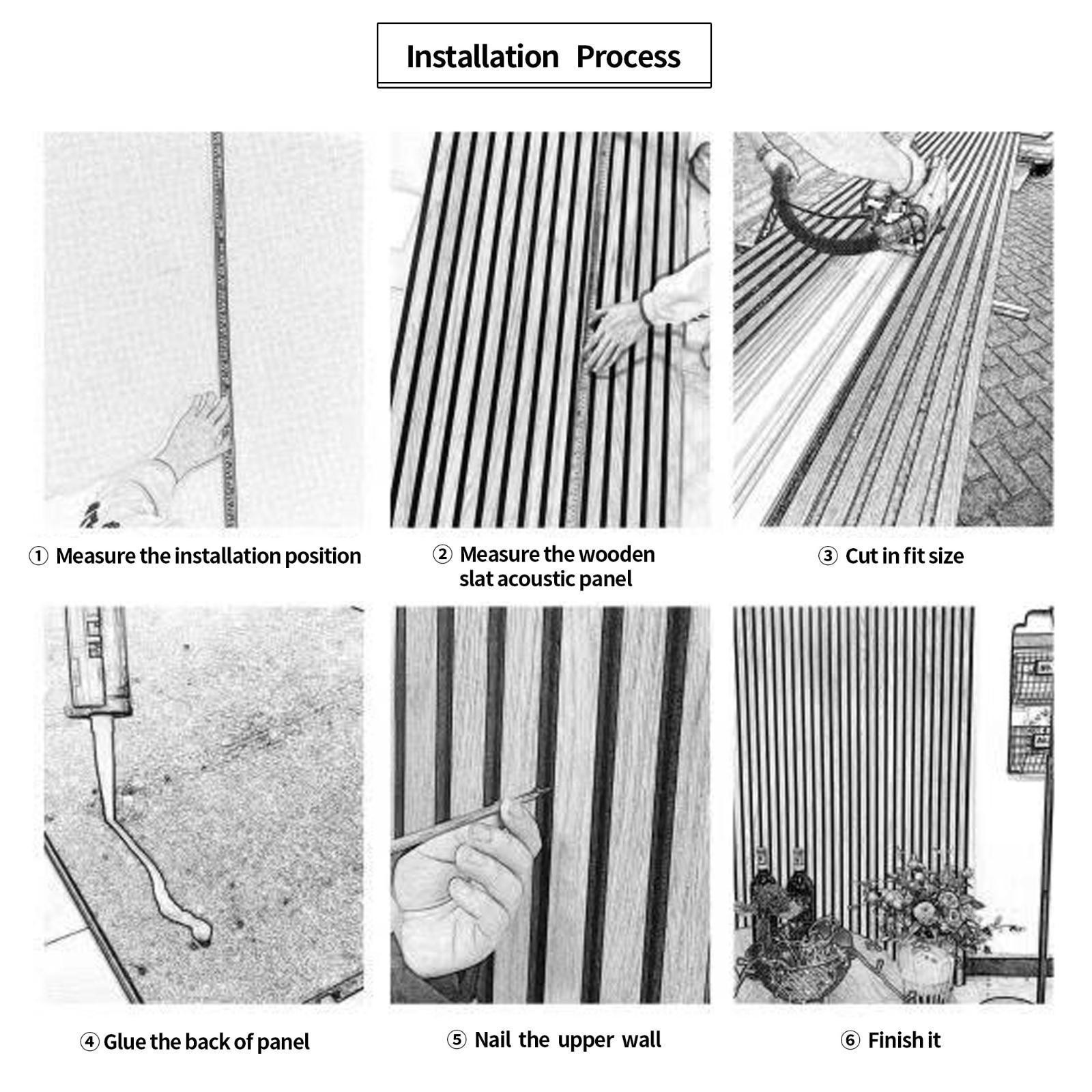 Wood Panels for Wall Slat Wall Panels, 2PC Wood Slat Acoustic Panels for Wall