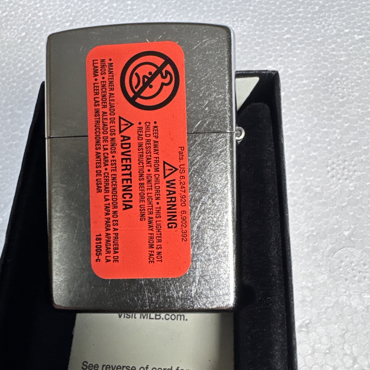 Zippo MLB Los Angeles Dodgers Baseball Silver Lighter - 49736