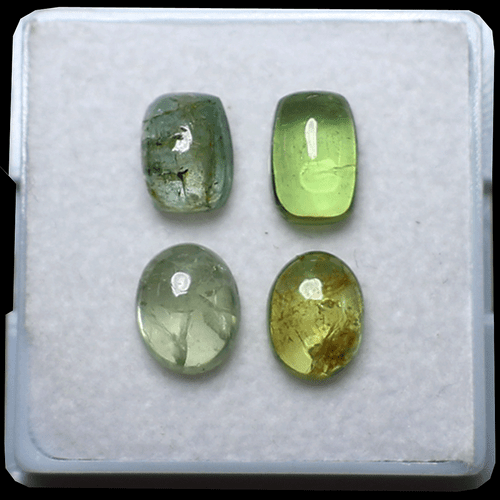 Lote 4 piezas piedras preciosas sueltas de alta calidad de turmalina verde natural sin tratar 7 mm-8 mm - Imagen 3 de 12