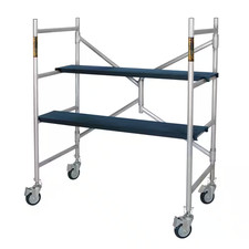 Alu Series 4 Ft. H X 3.5 Ft. L X 1.8 Ft. D Aluminum Mini Scaffold Platform wi...