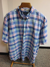 Polo Ralph Lauren, Classic Fit, Plaid, Short Sleeve Shirt, Men's Size 4XB BIG