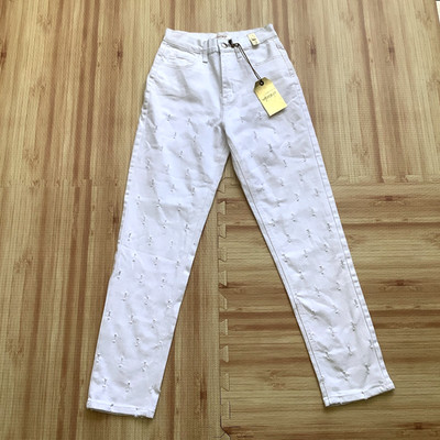 Vibrant MIU Womens Novelty Jeans Size 3 25W White Stretch NEW