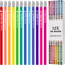12 Stück HB Bleistifte Kinder, Ergonomischer Dreikant, Motivation Bleistifte Mit