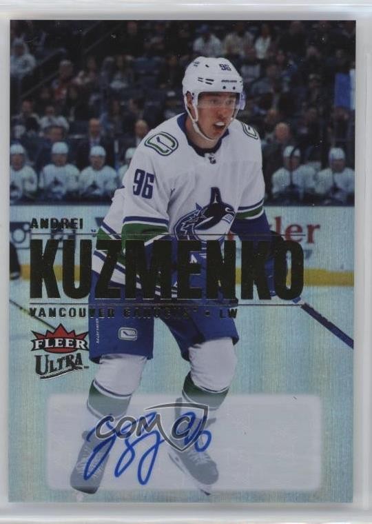 2023-24 Upper Deck Fleer Ultra Rainbow Foilboard Andrei Kuzmenko #12 Auto 0cv