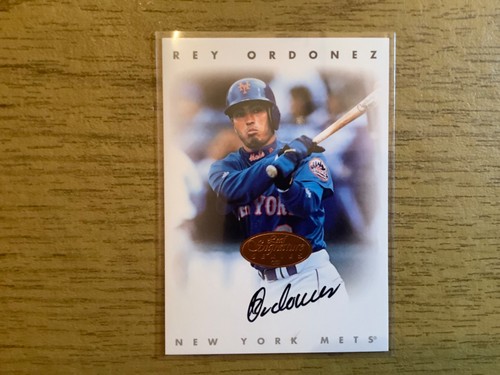 Rey Ordonez 1996 Leaf Signature Series New York Mets Autograph Bronze AUTO