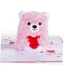 Plushpop Soft Animal Pop-Up Card for Her and Him - 3D Bear Everyday Greeting