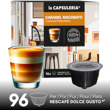 Caramel Macchiato 96 Pods Compatible with Nescafé Dolce Gusto 0.28 per lighter
