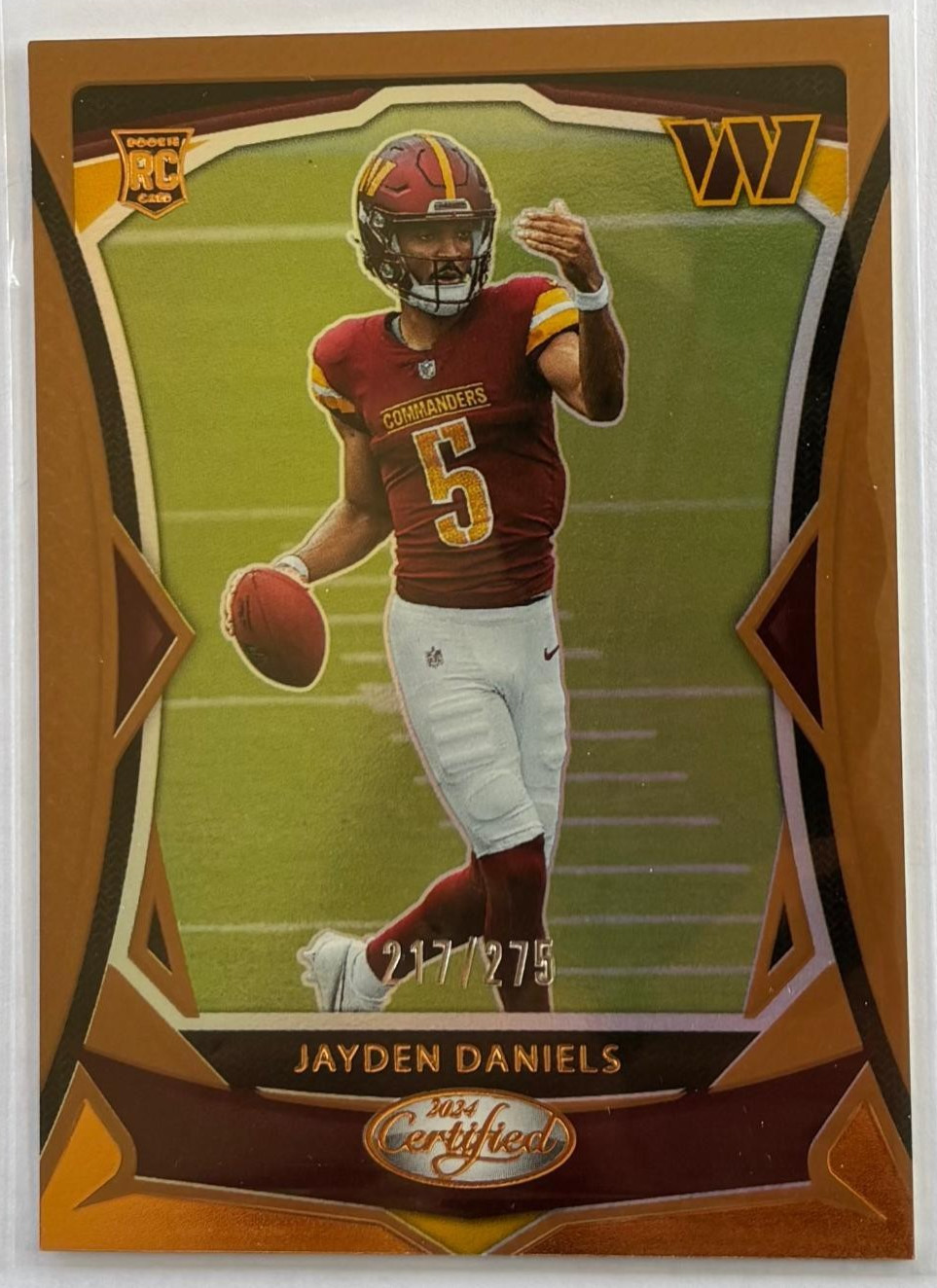 2024 Panini Certified Jayden Daniels #102 Mirror Bronze /275 (RC)