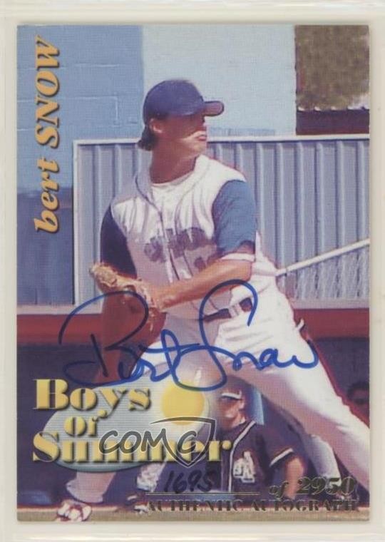2001 Royal Rookies Throwbacks Boys of Summer /2950 Bert Snow #BOS#8 Auto RC fm0