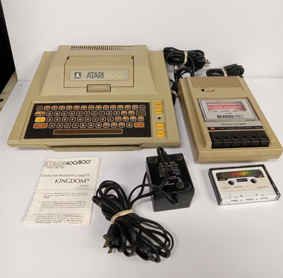Atari 400 Computer System Console Bundle w/ Program Recorder 410  - All Tested!
