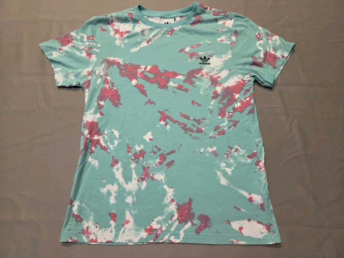 Adidas Originals Trefoil Tie Dye T-Shirt XL Blue Red White Unisex