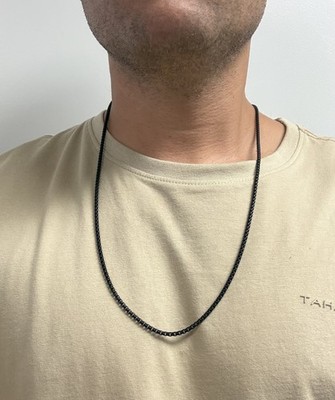 David Yurman Box Chain 2.7mm Stainless Steel Black PVD 26''