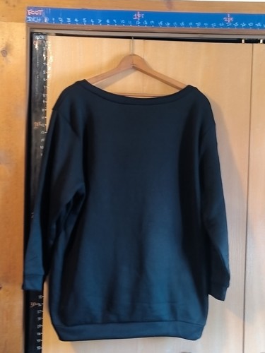 Pink 86 X Shein Oversized Black Pullover Sweater Women's Size 4XL - Picture 3 of 4