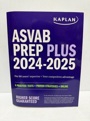 ASVAB Prep Plus 2024-2025: 6 - Paperback, by Kaplan Test Prep - GOOD