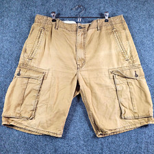 Levi's Mens Cargo Shorts W36 Khaki Tan Cotton Casual Utility Distressed 12463