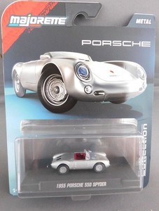 Majorette 2025 Collector Series Silver 1955 Porsche 550 Spyder 1:64 Scale