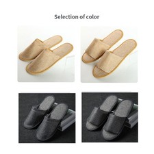 Linen Slippers Family Hotel Beauty Salon Disposable Thickened Non Slip Cotton
