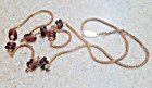 Guy Laroche Gold Long Link Chain Beaded Amber appr 36"L — photo 1