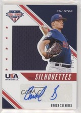 2020 USA Baseball Stars & Stripes Silhouettes Signatures Brock Selvidge Auto 0g4