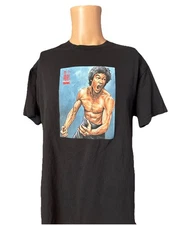 DGK Bruce Lee Black Graphic Karate Martial Arts Shirt Using No Way As Way Sz L