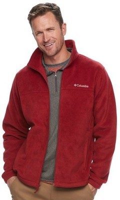 Men's Columbia Steens Mountain Fleece In Red Full Zip Jacket Size Small NWT