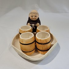 VINTAGE - Goebel Hummel Monk FRIAR TUCK Ashtray/Shot glasses - 5 Item Set