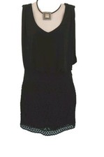 Laundry by Shelli Segal Womens Size 2 Small Little Black Lace Dress Cover Up