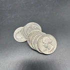 Lot Of 10 Vintage 1935 to 1959 Silver Quarters 90% United States Coins As Is