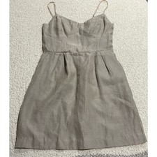 BCBGeneration Large Sleeveless Sweetheart Neck Mini Dress Pockets Tan MSRP $128