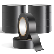 16 Pack Black Electrical Tape Waterproof  3/4 in x 60ft  High Temper